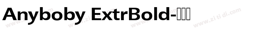 Anyboby ExtrBold字体转换